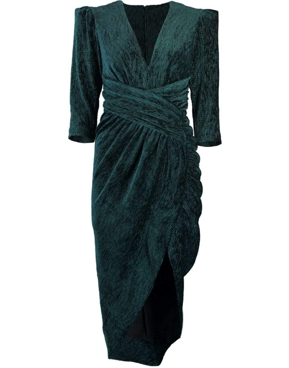 PATBO-Textured Velvet Midi Dress-