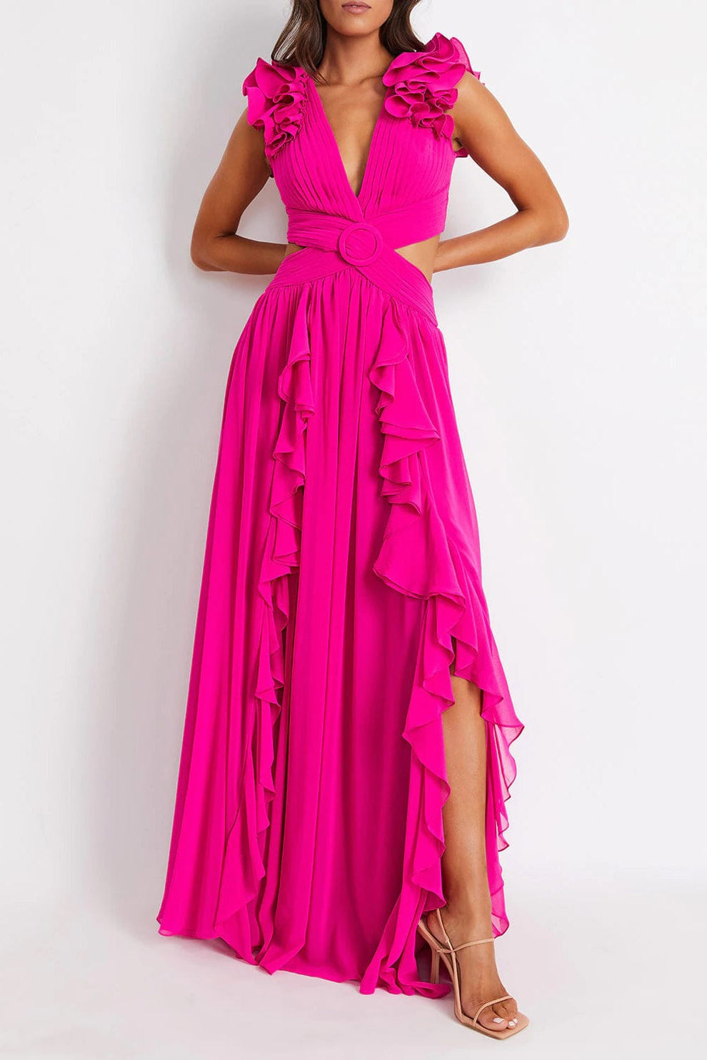 Flutter Sleeve Maxi Dress