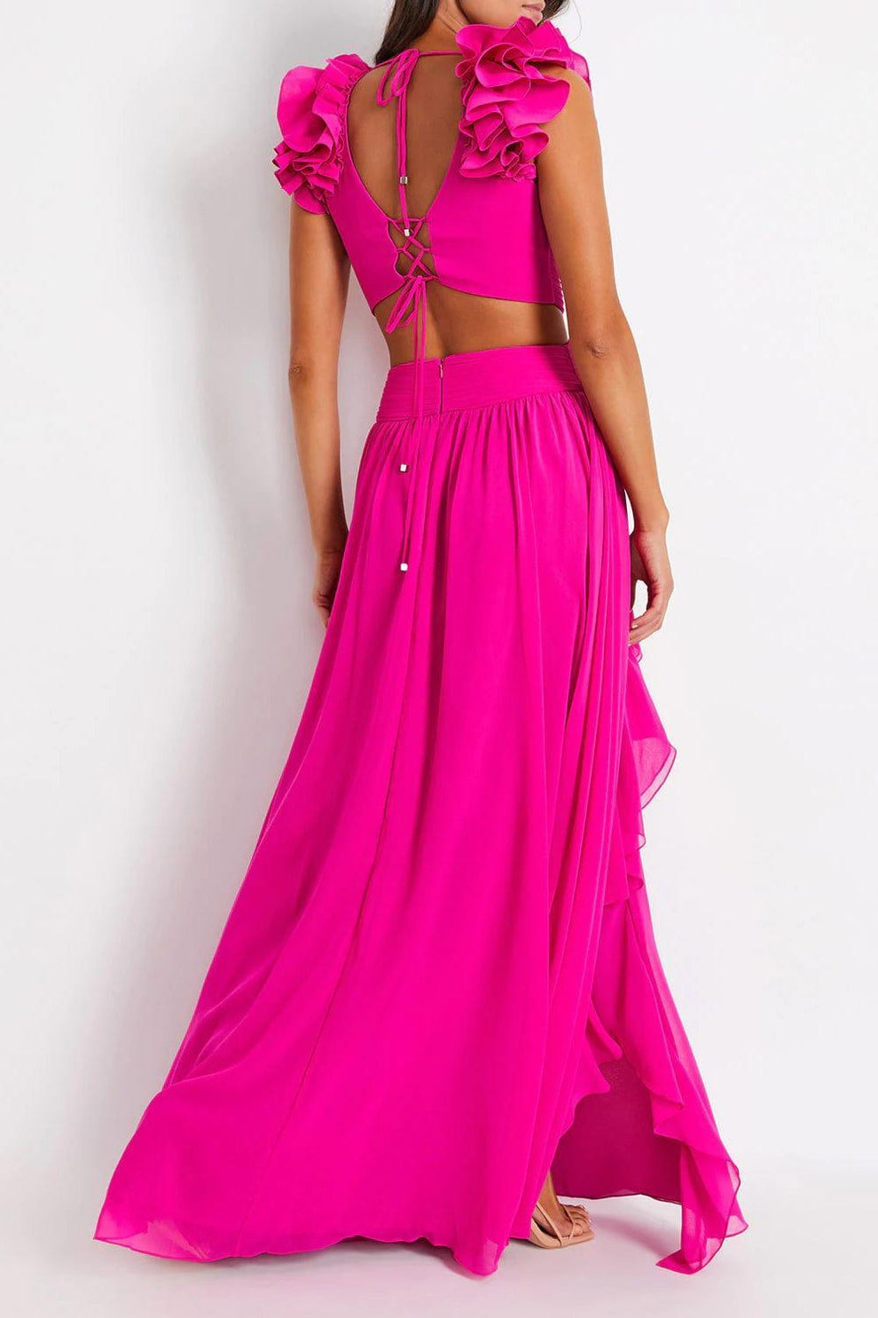 pink floral maxi dress with sleeves Emily Maxi Dress - Satin | Pink Floral | Womens