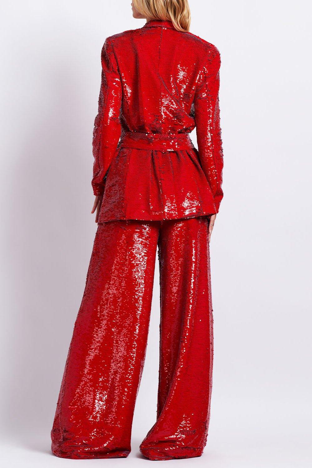PATBO-Sequin Belted Blazer-