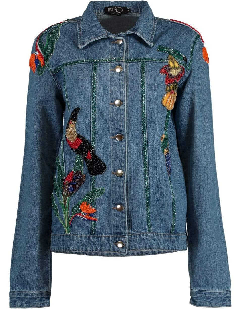 PATBO-Embroidered Denim Jacket-