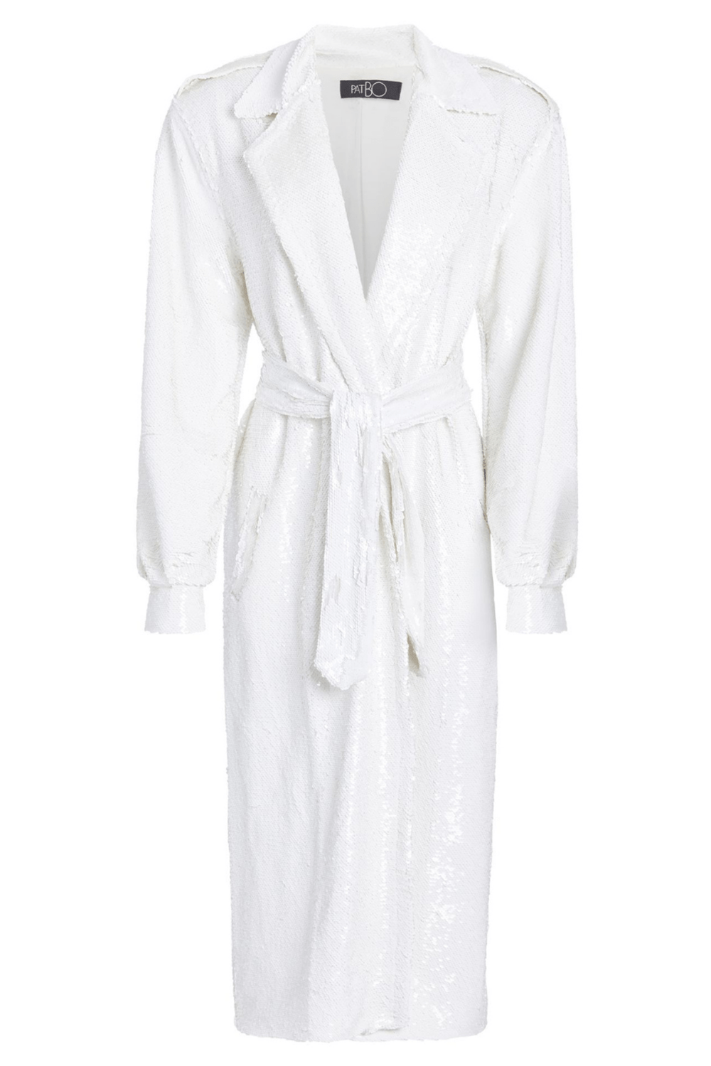 PATBO-Sequin Belted Coat-
