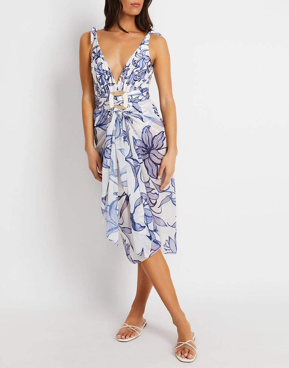 PATBO-Stargazer Print Pareo-WHITE