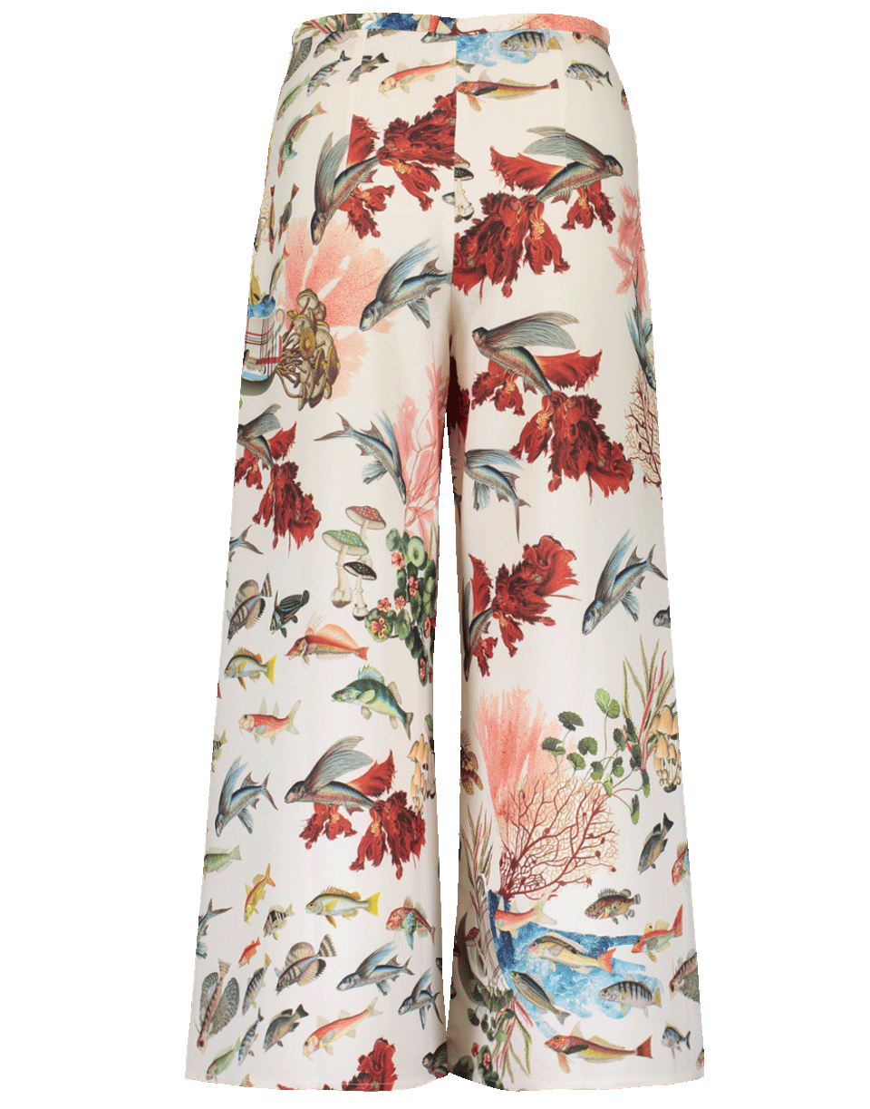 PATBO-Fish Print Cropped Pant-