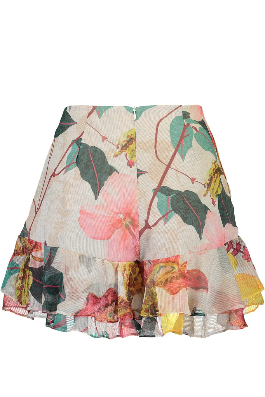 PATBO-Hibiscus Ruffle Hem Short-
