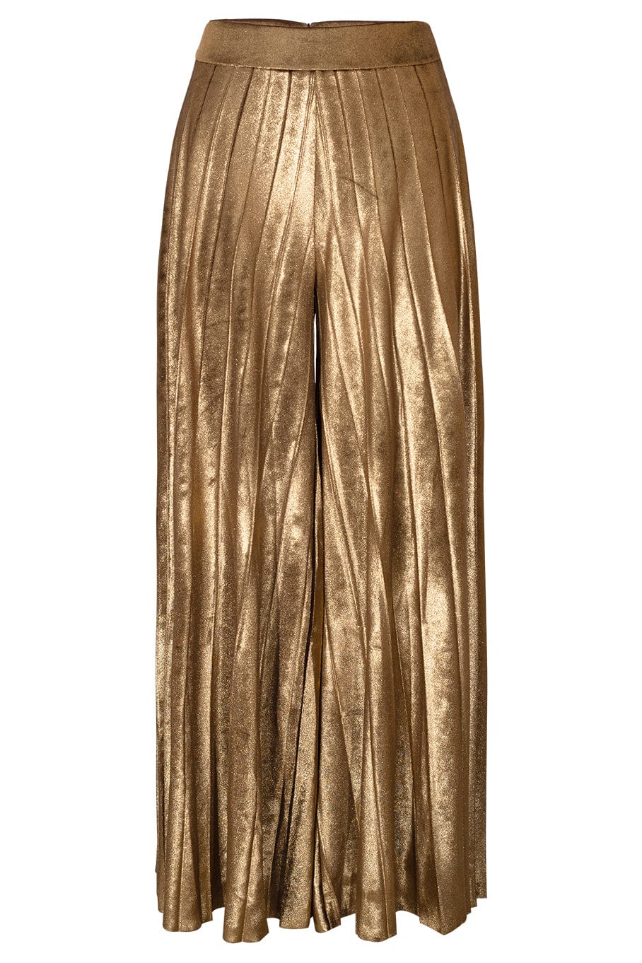 PATBO-Metallic Velvet Pleated Pant-