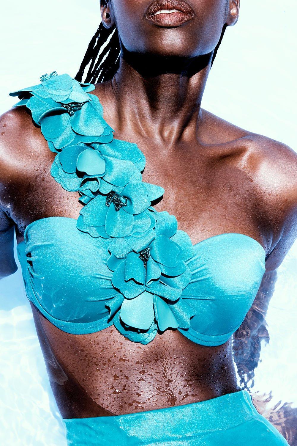 PATBO-Flower Applique Bikini Set-