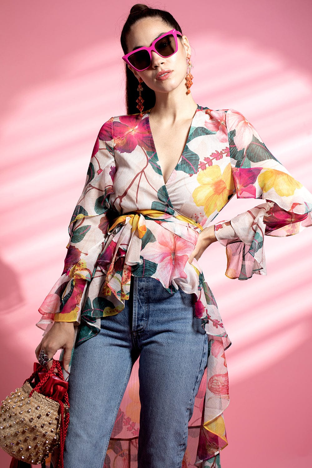 PATBO-Hibiscus Hi Lo Top-