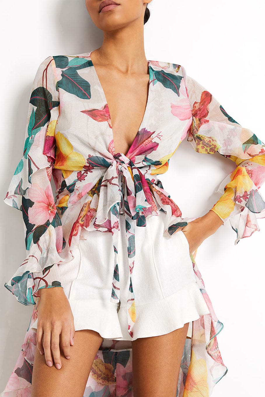 PATBO-Hibiscus Hi Lo Top-