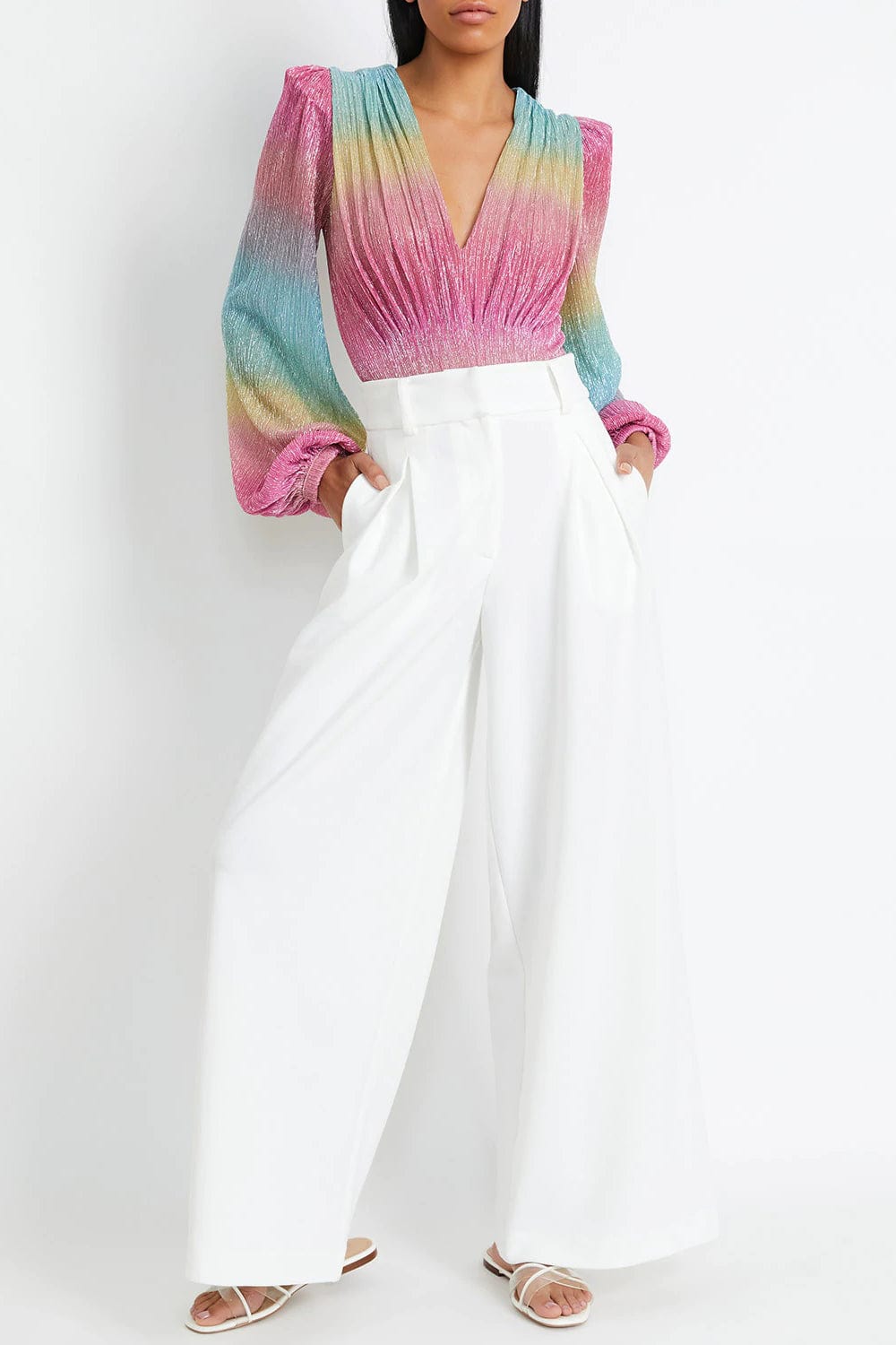 PATBO-Prism Lurex Bodysuit-