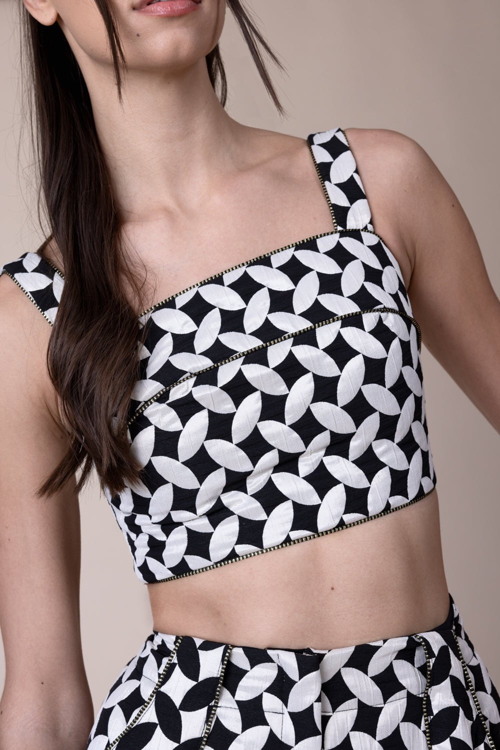 PATBO-Embroidered Crop Top-