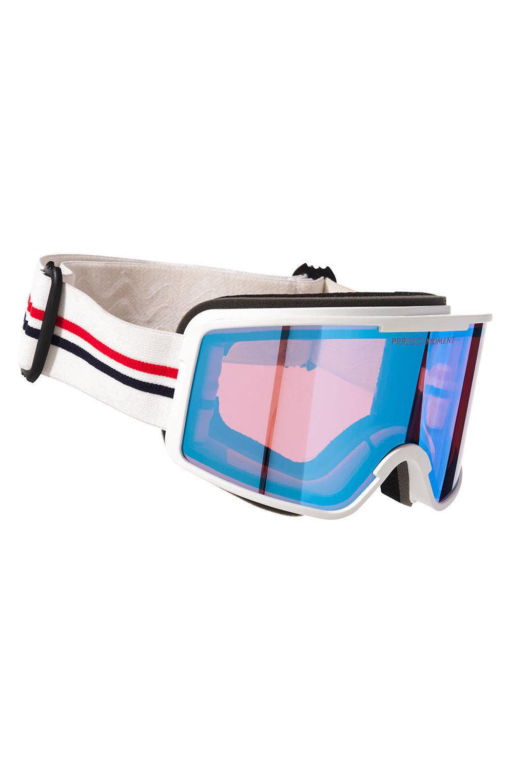 Perfect Moment Houndstooth Ski Goggles | Navy, White and Red | Unisex Ski Accessories | Adjustable Strap | One Size
