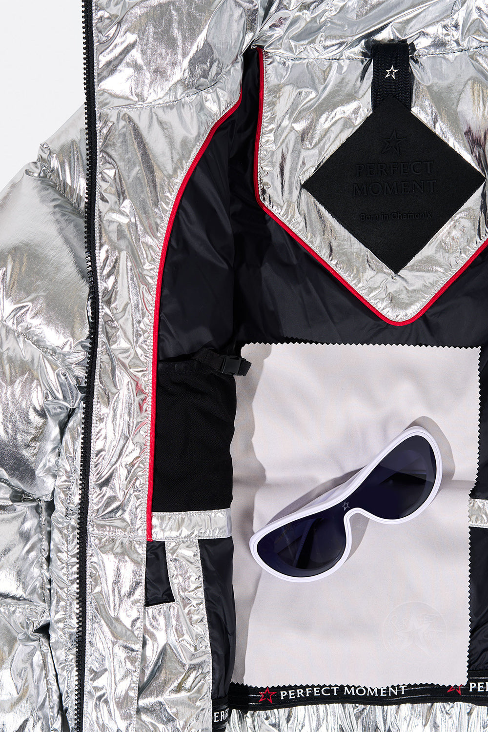 PERFECT MOMENT-Polar Flare Ski Jacket II - Silver Foil-