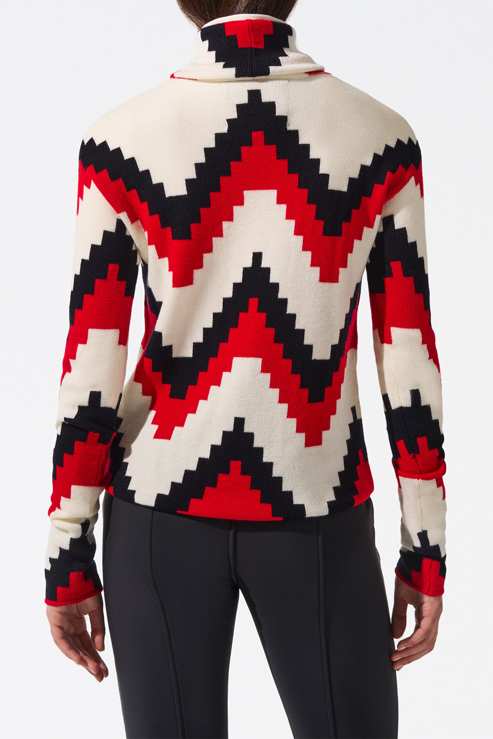 PERFECT MOMENT-Chevron Sweater - Red-