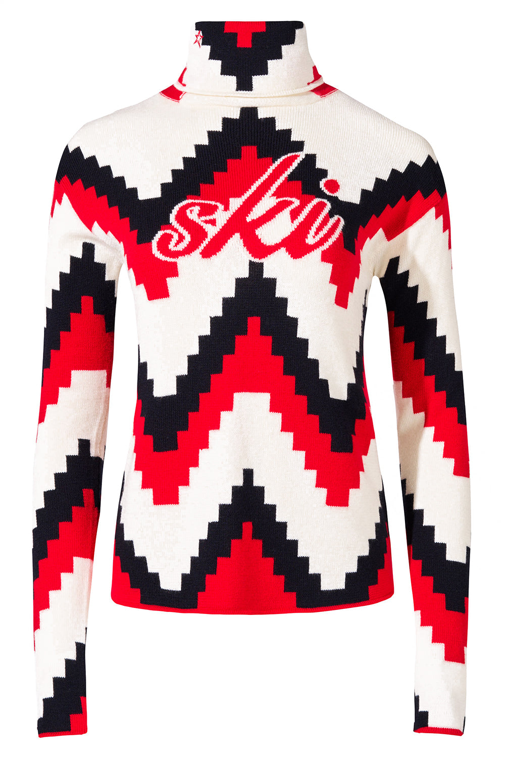 PERFECT MOMENT-Chevron Sweater - Red-