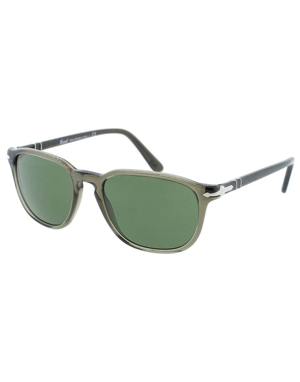 PERSOL-Grey and Green Transparent Sunglasses-GRY/GRN