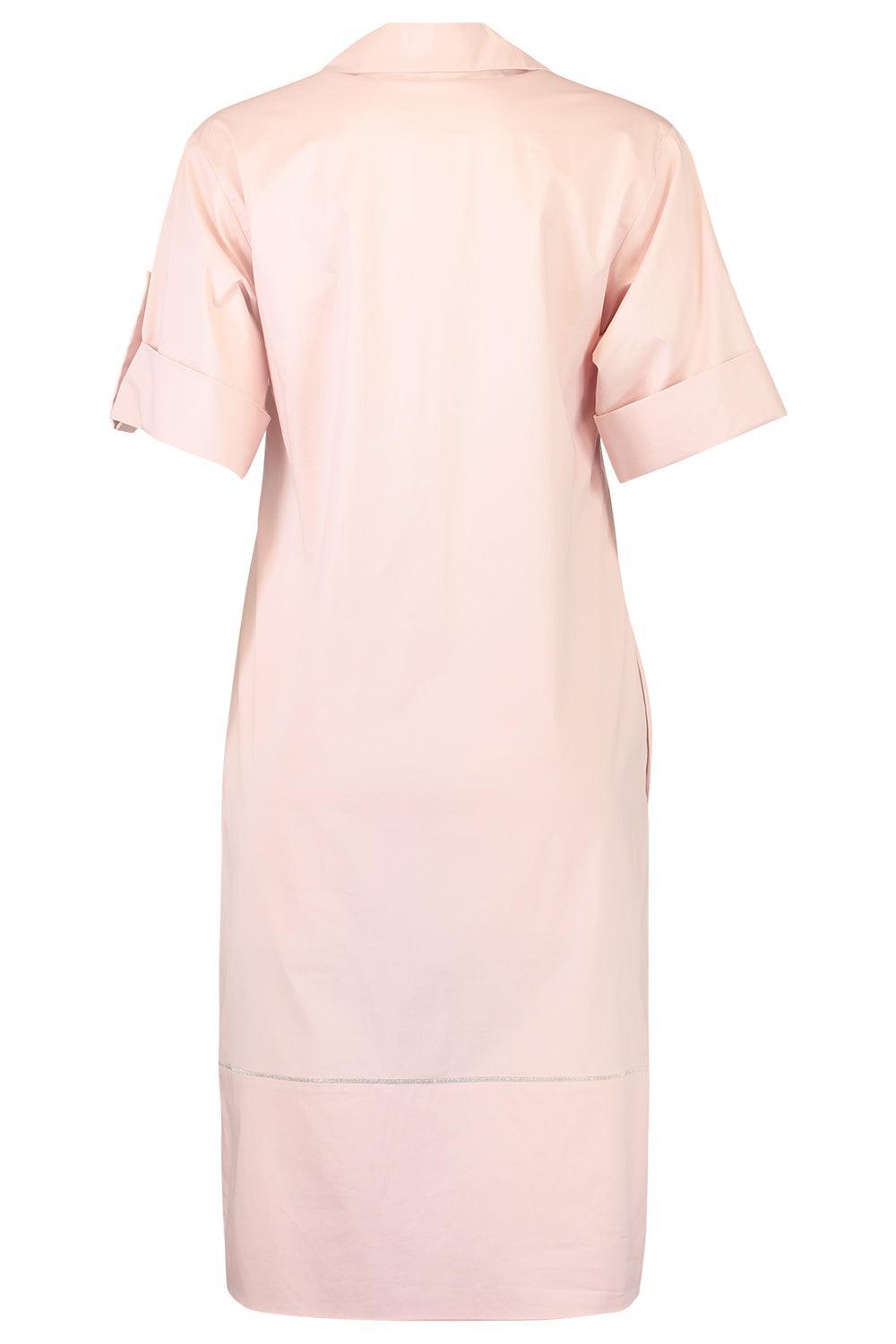 V Neck Stretch Midi Dres-CHRBLSMP-40-CLOTHINGDRESSCASUAL-PESERICO