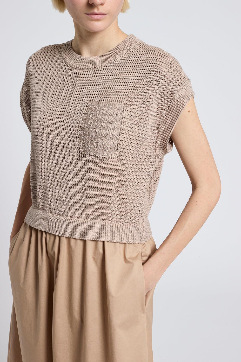 Knit Midi Dress-GOLD-38-CLOTHINGDRESSCASUAL-PESERICO