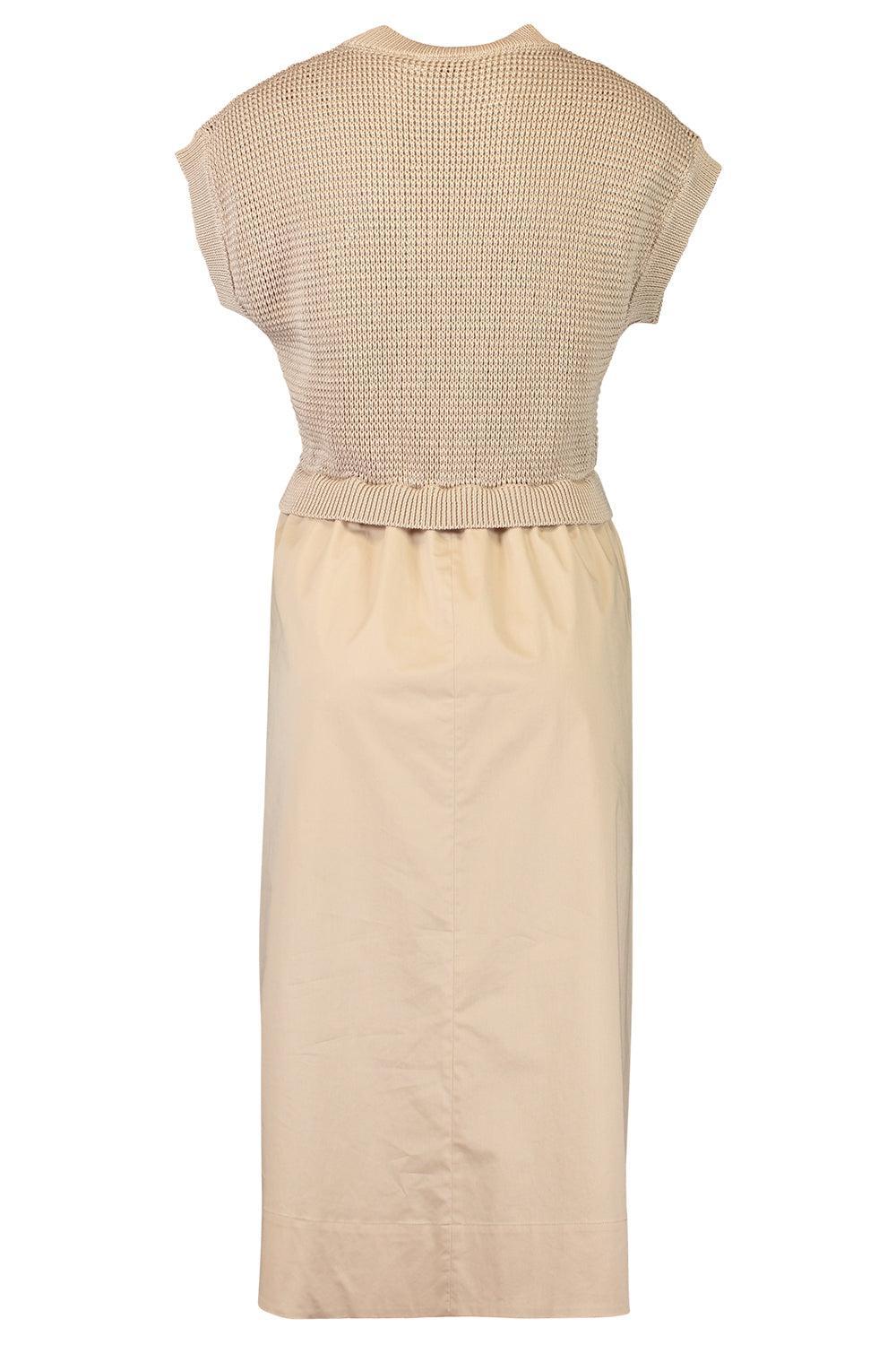 Knit Midi Dress-GOLD-38-CLOTHINGDRESSCASUAL-PESERICO