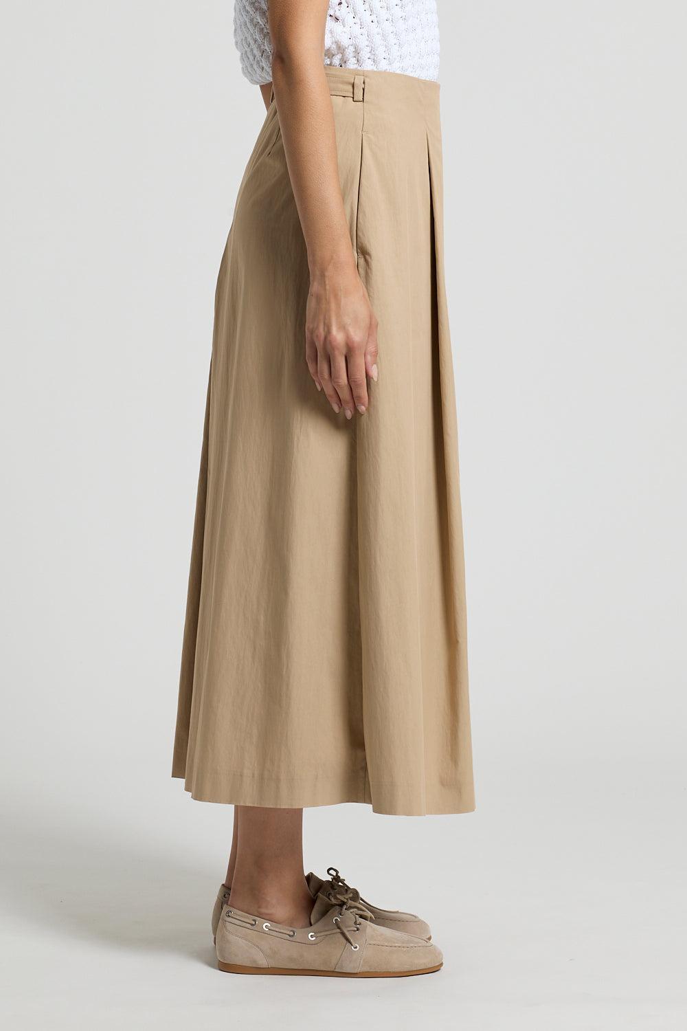 Wrap Around Midi Skirt-BROWN-38-CLOTHINGSKIRTMIDI-PESERICO