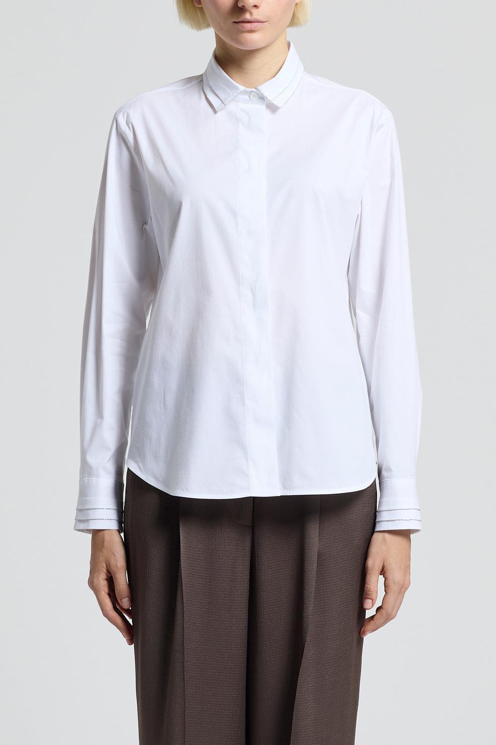 Long Sleeve Pleated Shirt-NAT WHT-38-CLOTHINGTOPBLOUSE-PESERICO