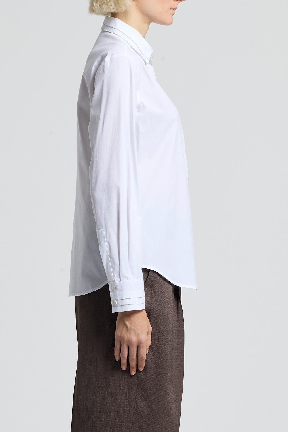 Long Sleeve Pleated Shirt-NAT WHT-38-CLOTHINGTOPBLOUSE-PESERICO