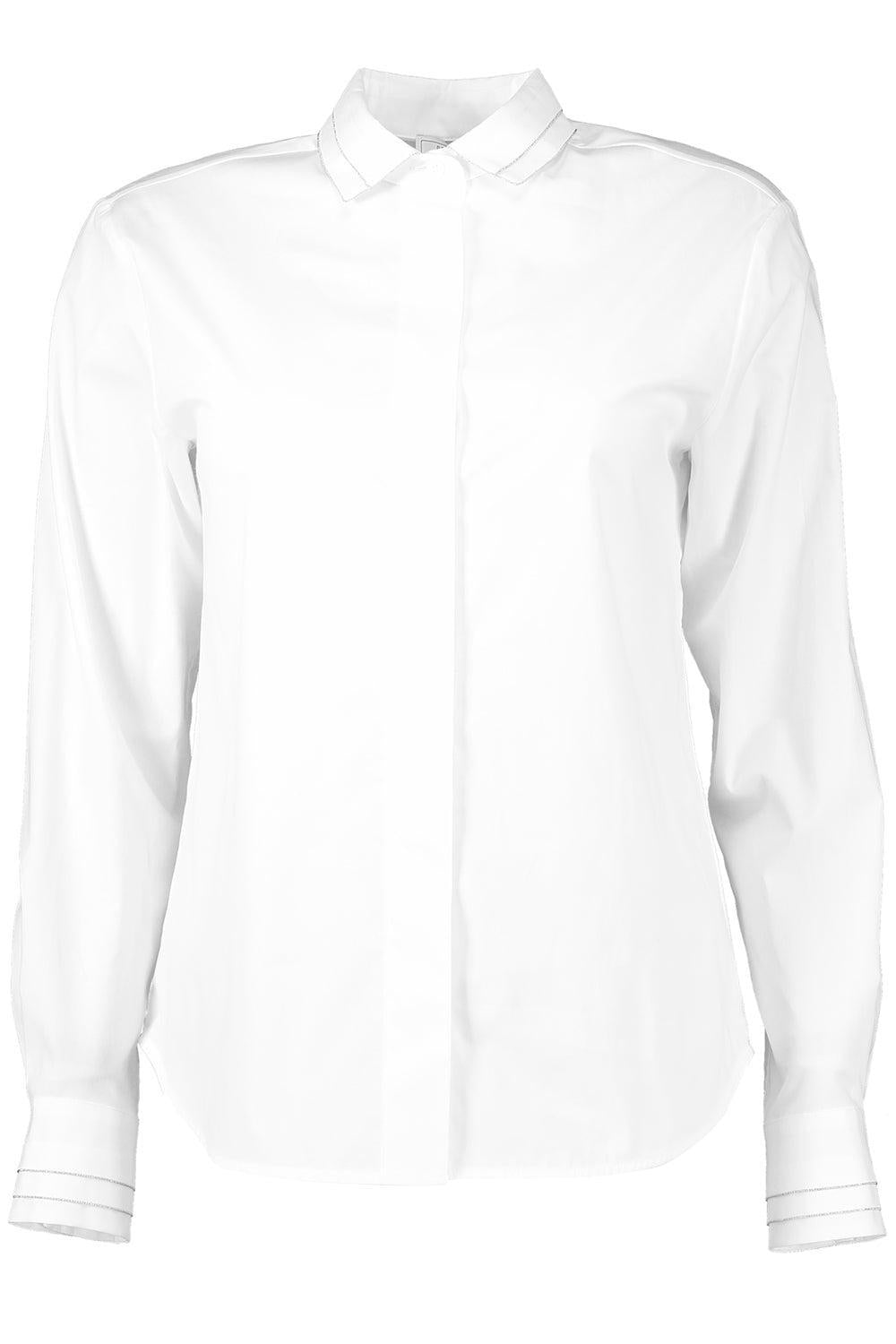 Long Sleeve Pleated Shirt-NAT WHT-38-CLOTHINGTOPBLOUSE-PESERICO