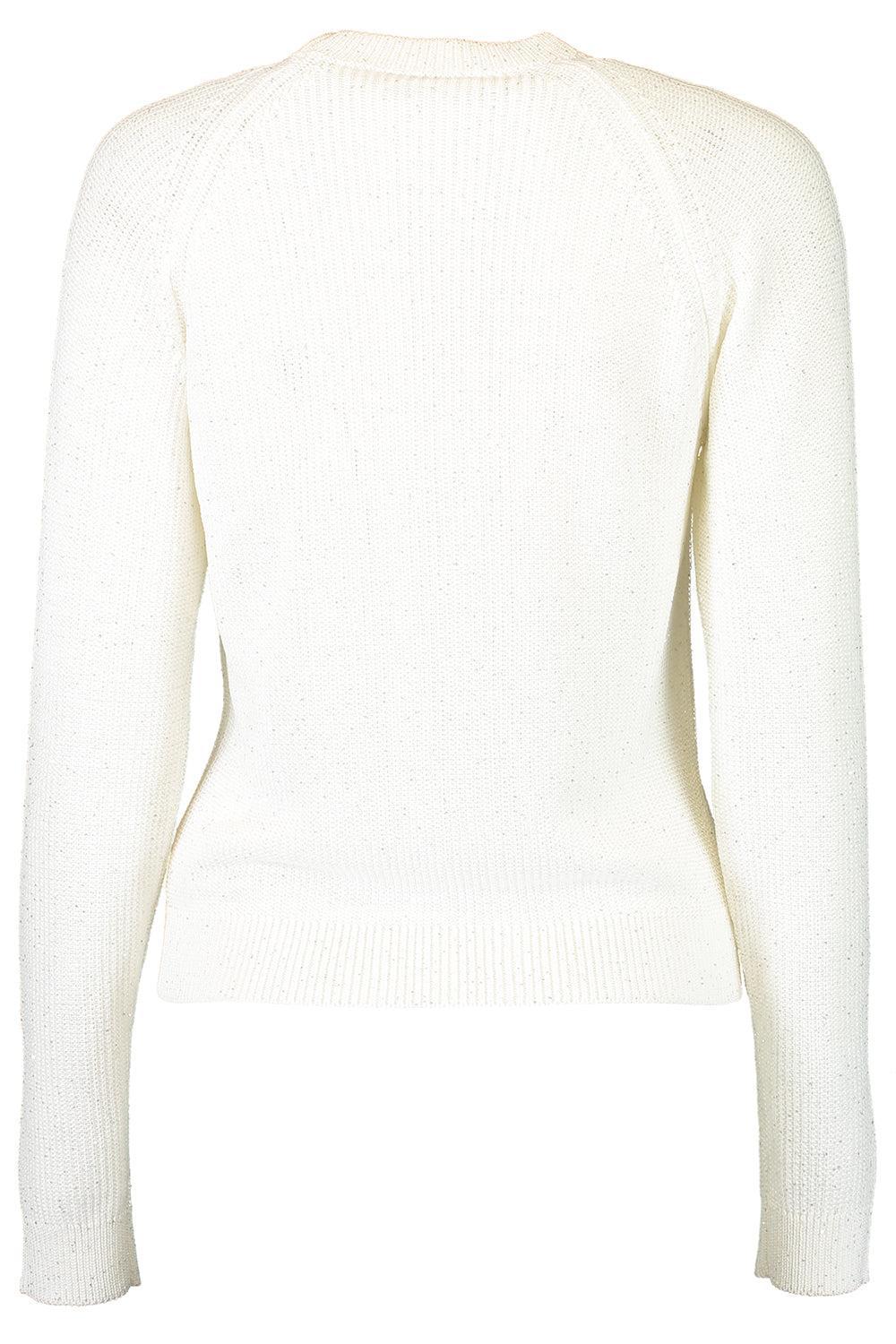 Long Sleeve Crew Neck Sweater-SOLAR WH-38-CLOTHINGTOPSWEATER-PESERICO