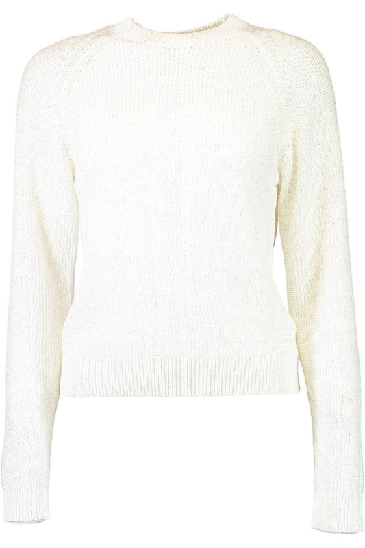 Long Sleeve Crew Neck Sweater-SOLAR WH-38-CLOTHINGTOPSWEATER-PESERICO