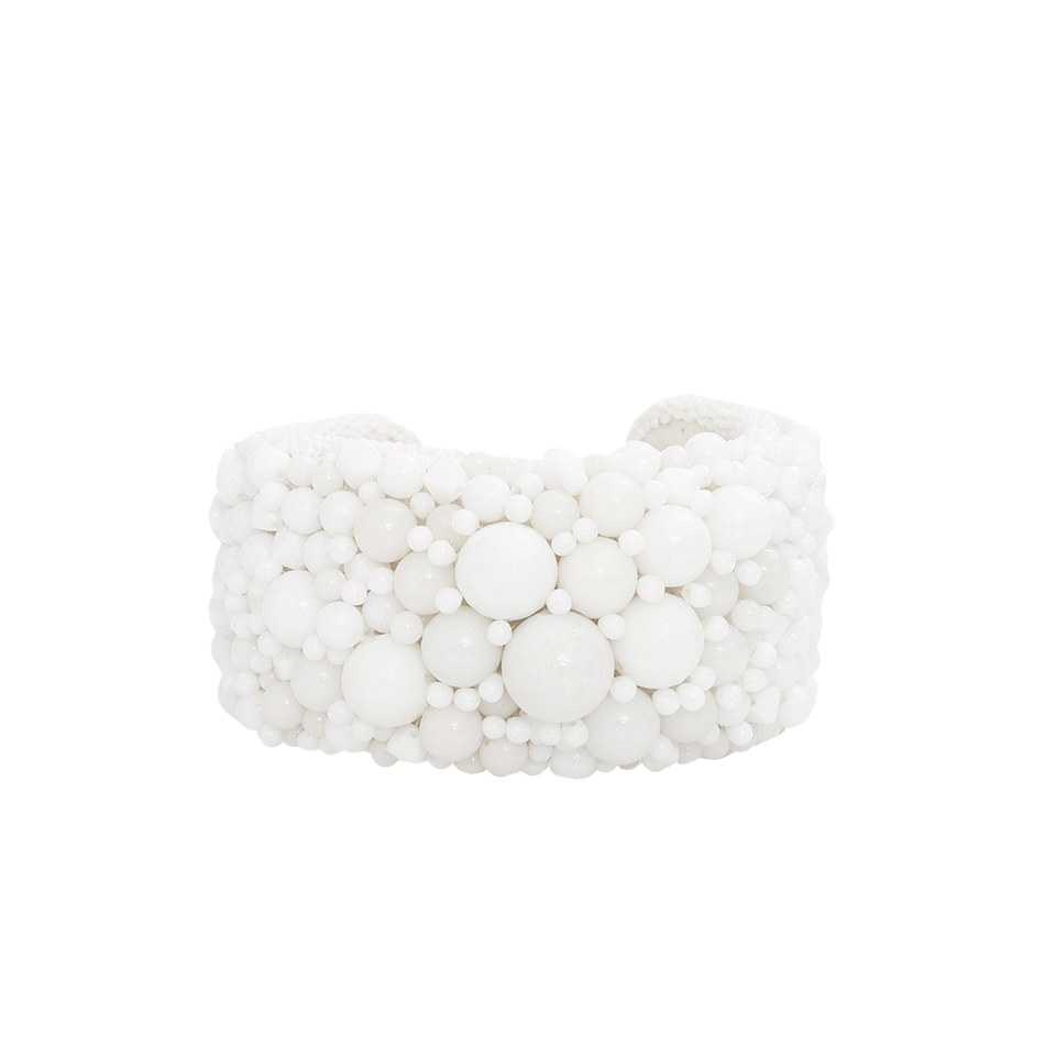 PETER CIESLA-Marble Embroidered Cuff-WHITE