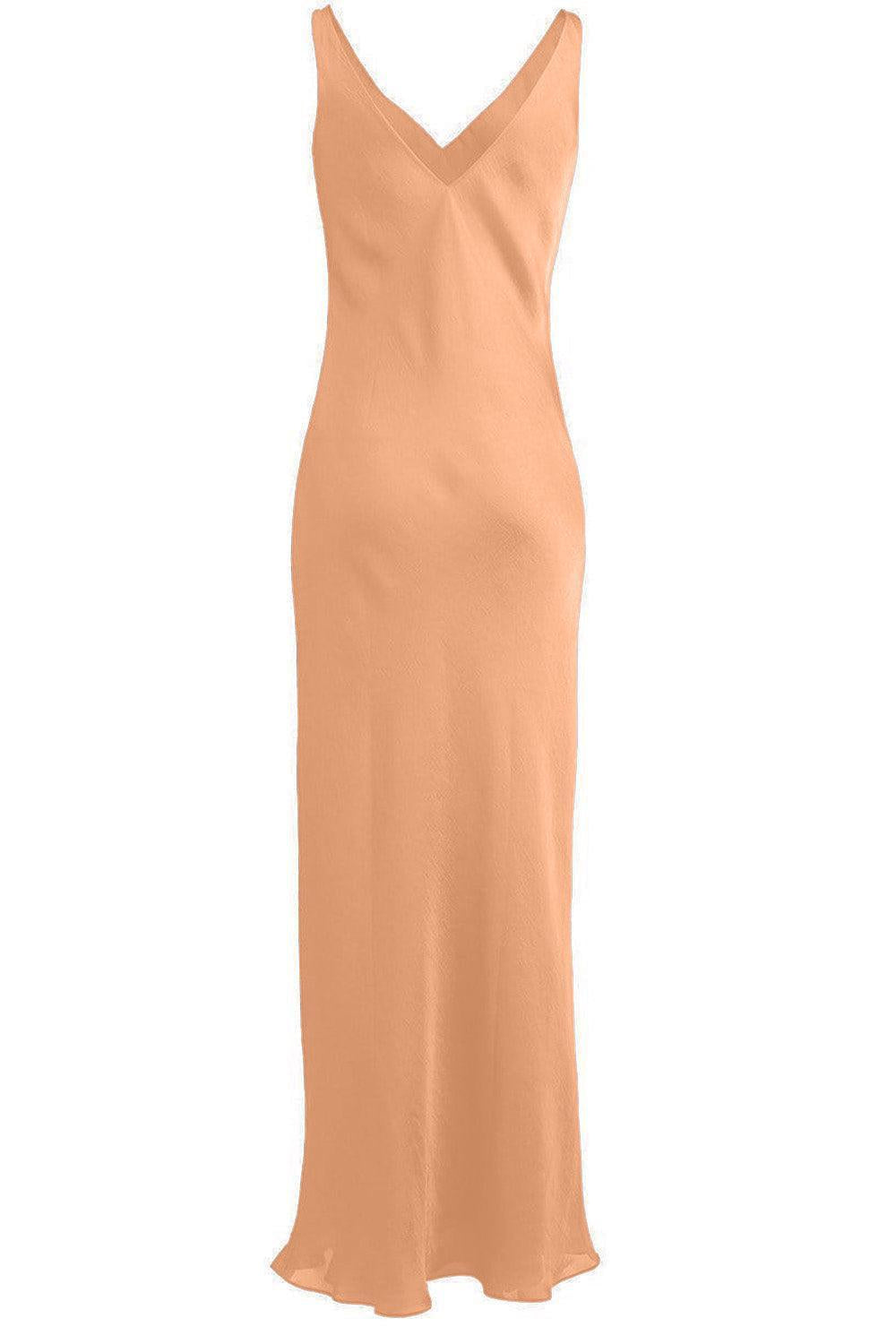 Low Back Maxi Dress - Cantaloupe-CANTALPE-P-CLOTHINGDRESSCASUAL-PETER COHEN