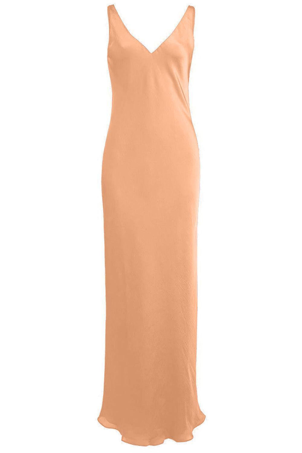 Low Back Maxi Dress - Cantaloupe-CANTALPE-P-CLOTHINGDRESSCASUAL-PETER COHEN