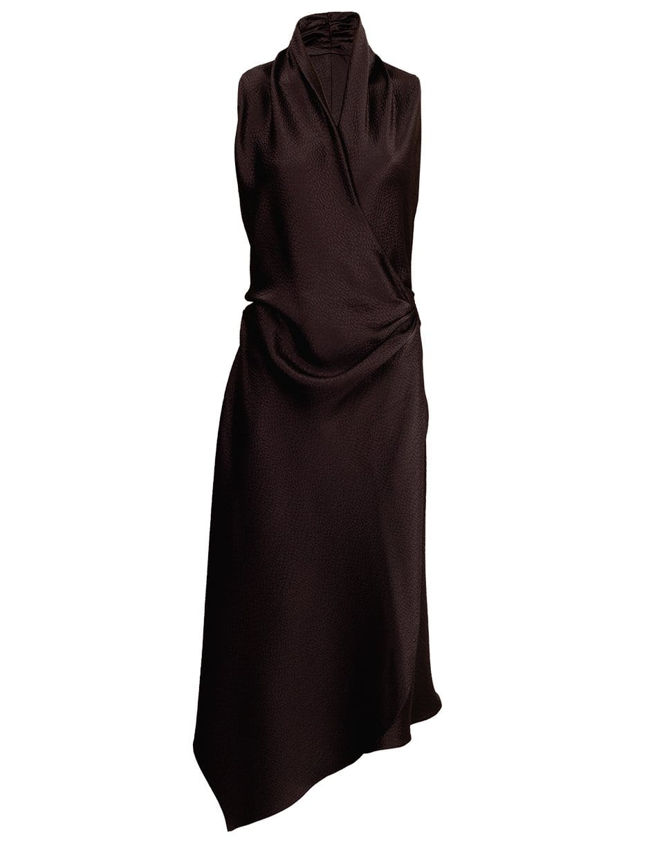 PETER COHEN-Silk Victor Dress-CHARCOAL