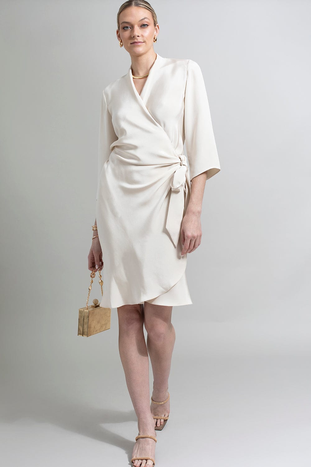 PETER COHEN-Sleeve Yard Dress - Cream-