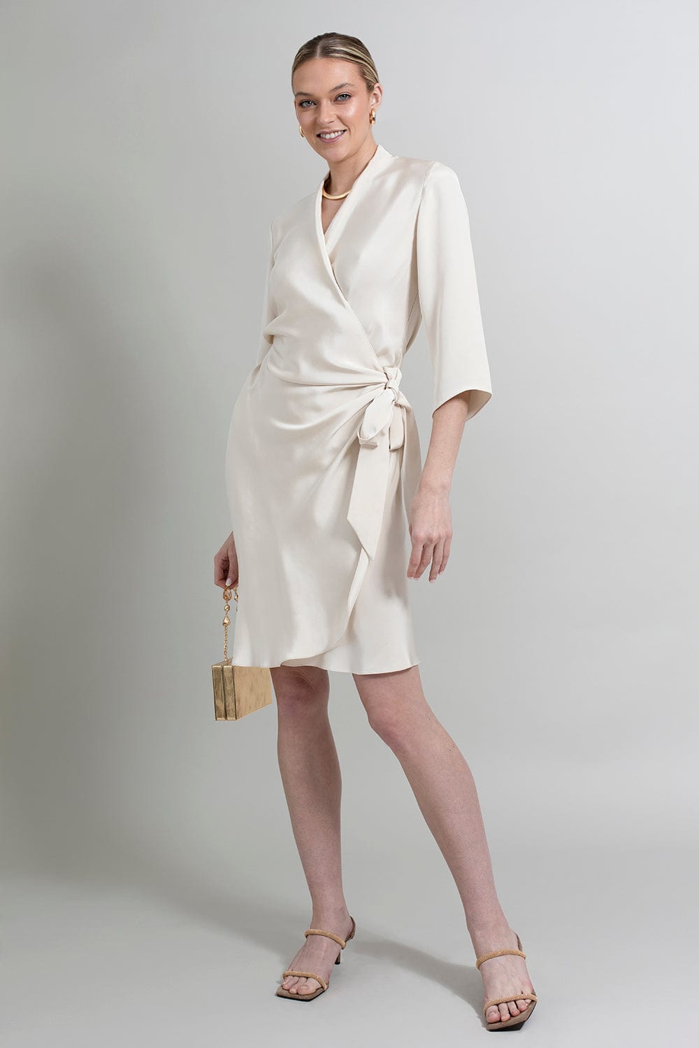 PETER COHEN-Sleeve Yard Dress - Cream-