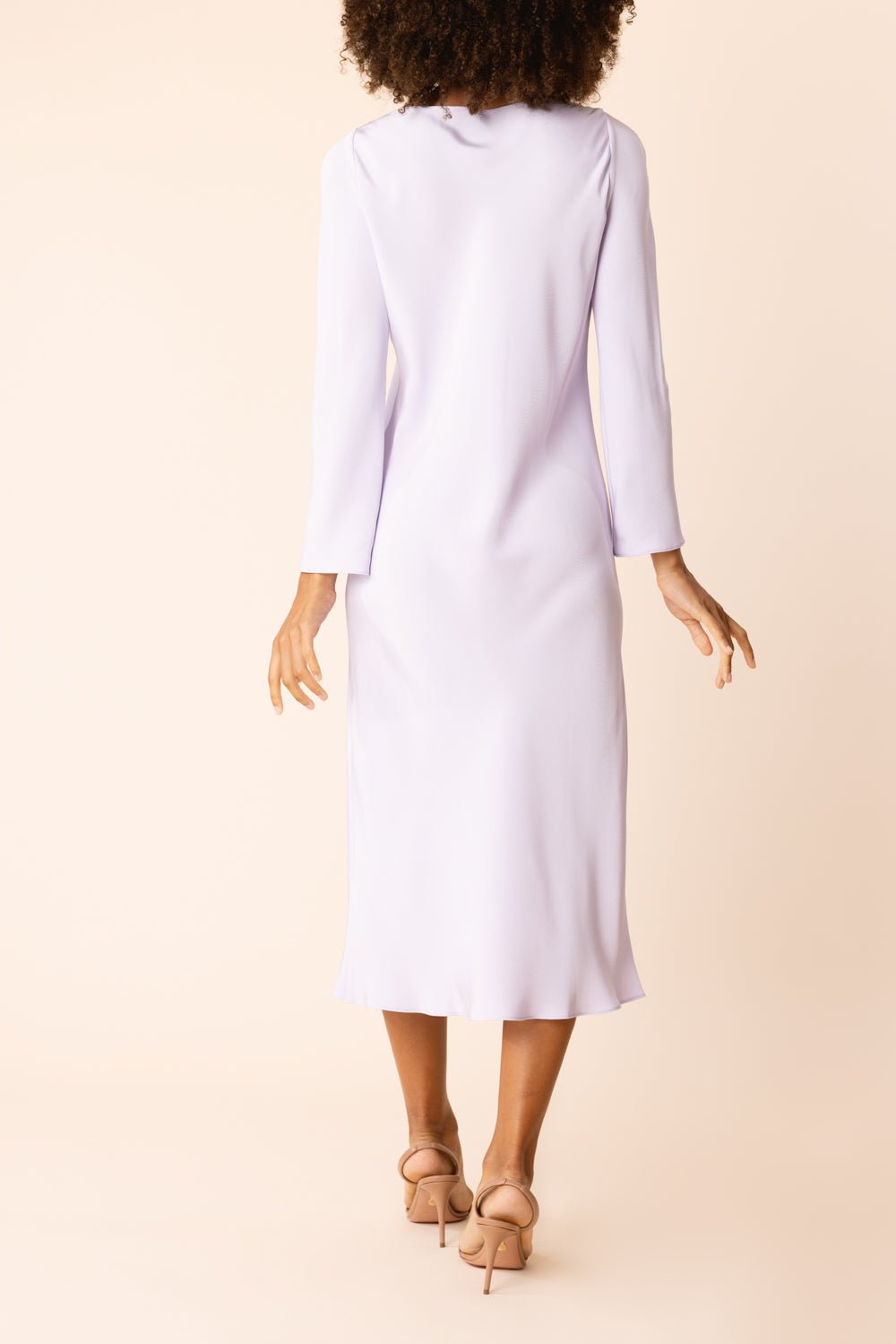 PETER COHEN-Long Sleeve Midi Dress - Lotus-