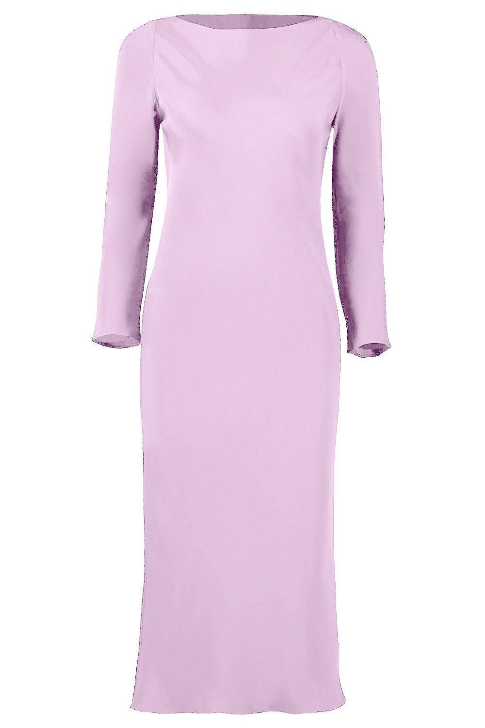 PETER COHEN-Long Sleeve Midi Dress - Lotus-