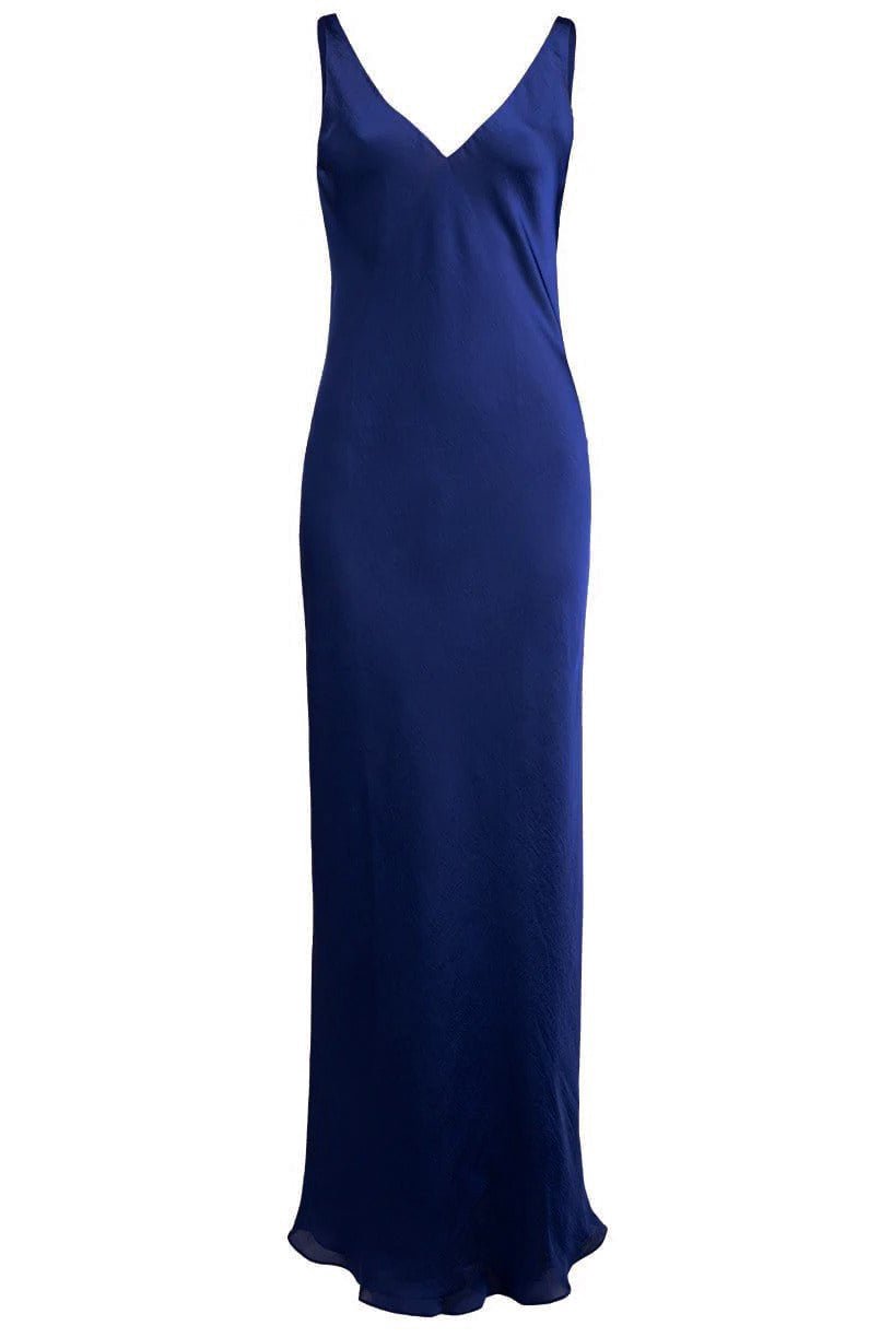 PETER COHEN-Low Back Maxi Dress - Lapis Blue-