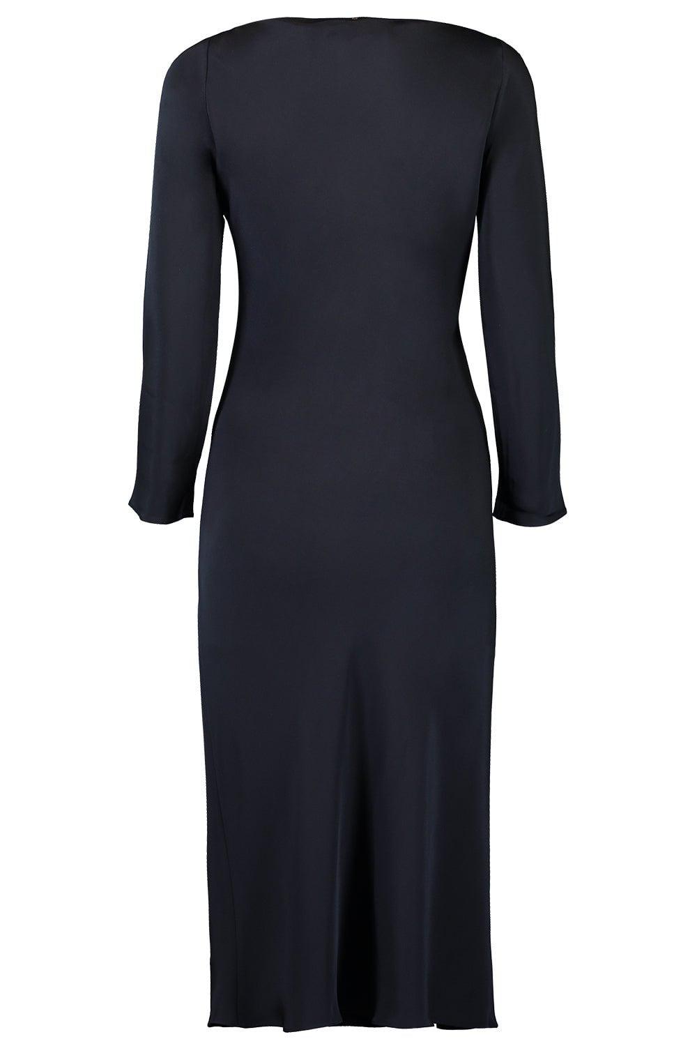 PETER COHEN-Long Sleeve Midi Dress - Midnight-