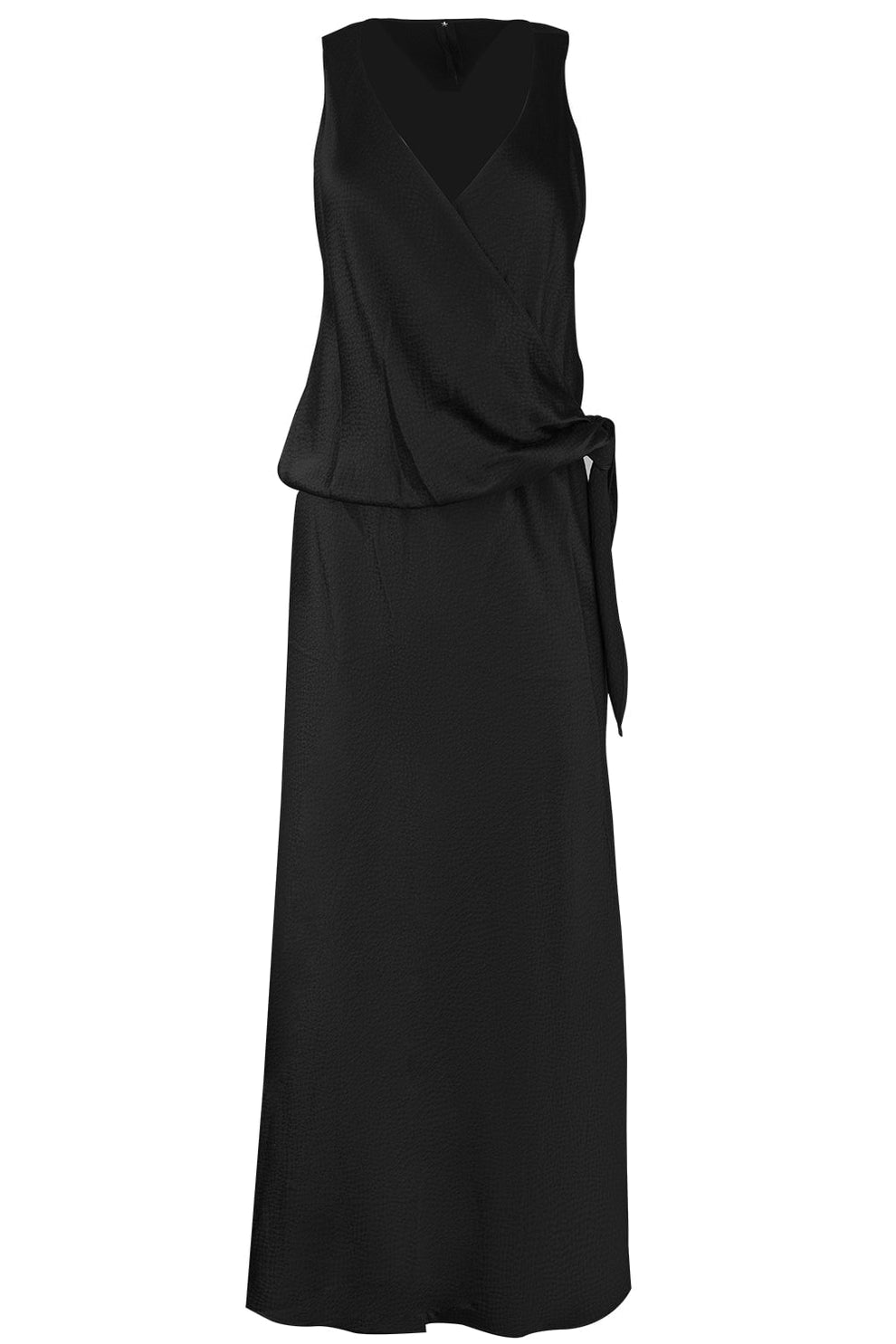 Sleeveless Wrap Dress - Black Sleeveless Wrap Dress - Black