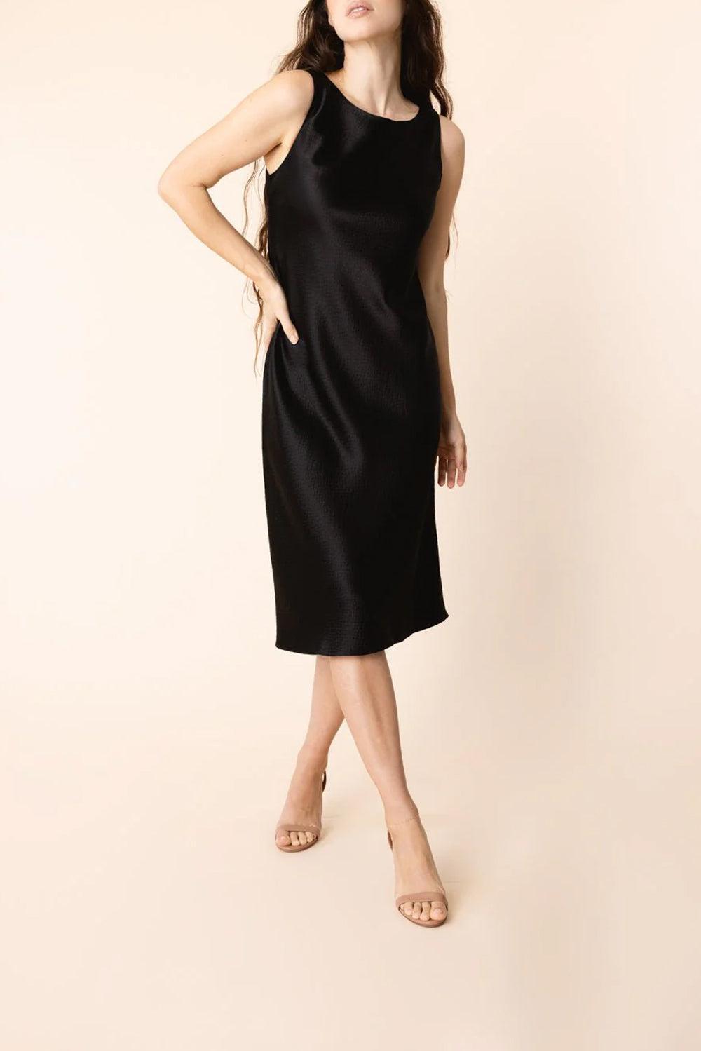 Suite Tank Dress - Black-BLACK-P-CLOTHINGDRESSCOCKTAIL-PETER COHEN