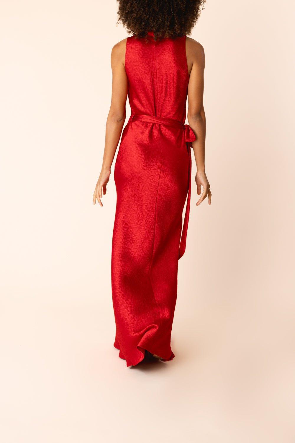 Apres Dress - Red-RED-P-CLOTHINGDRESSGOWN-PETER COHEN