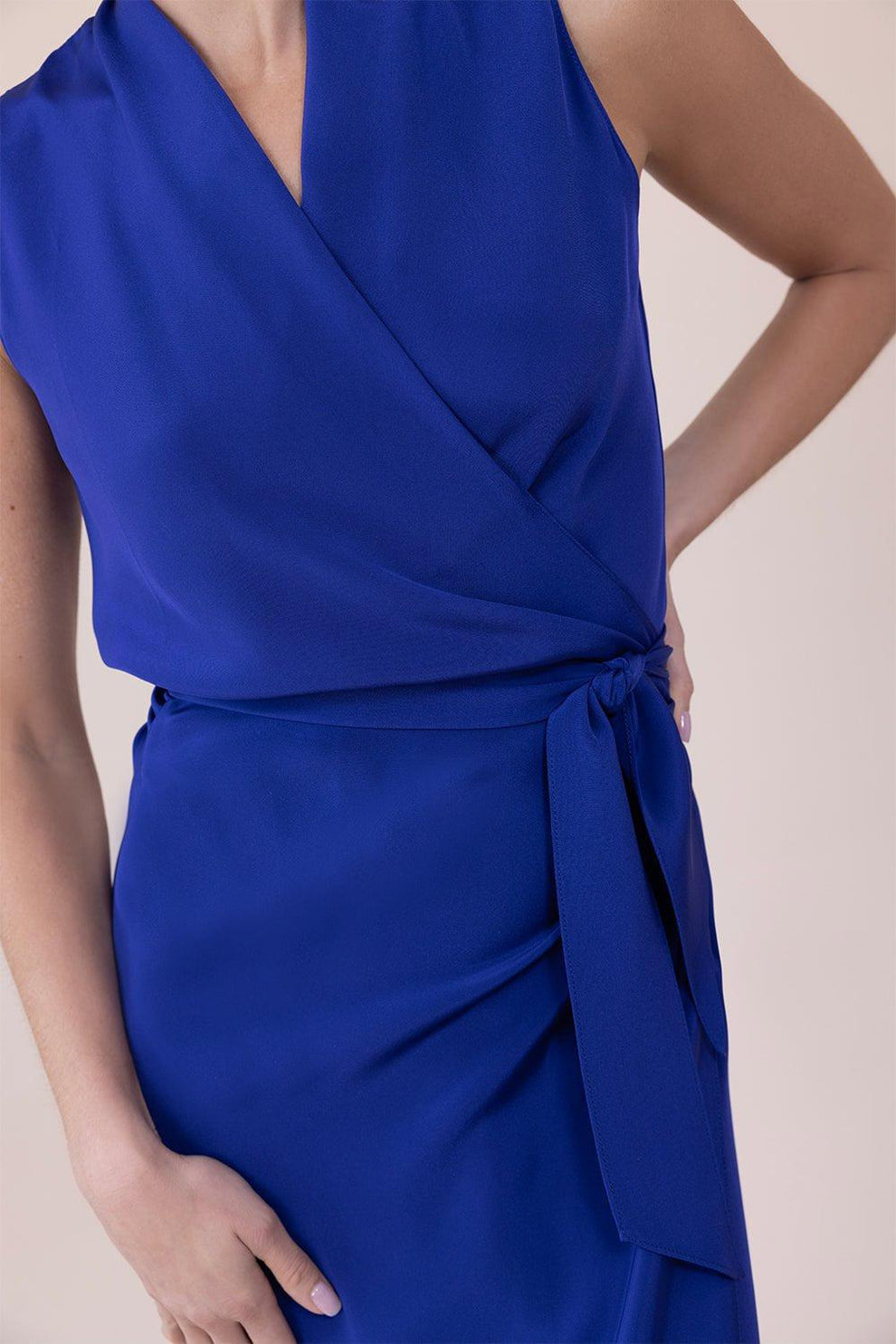 sapphire blue wrap dress Vickie Dress - Sapphire