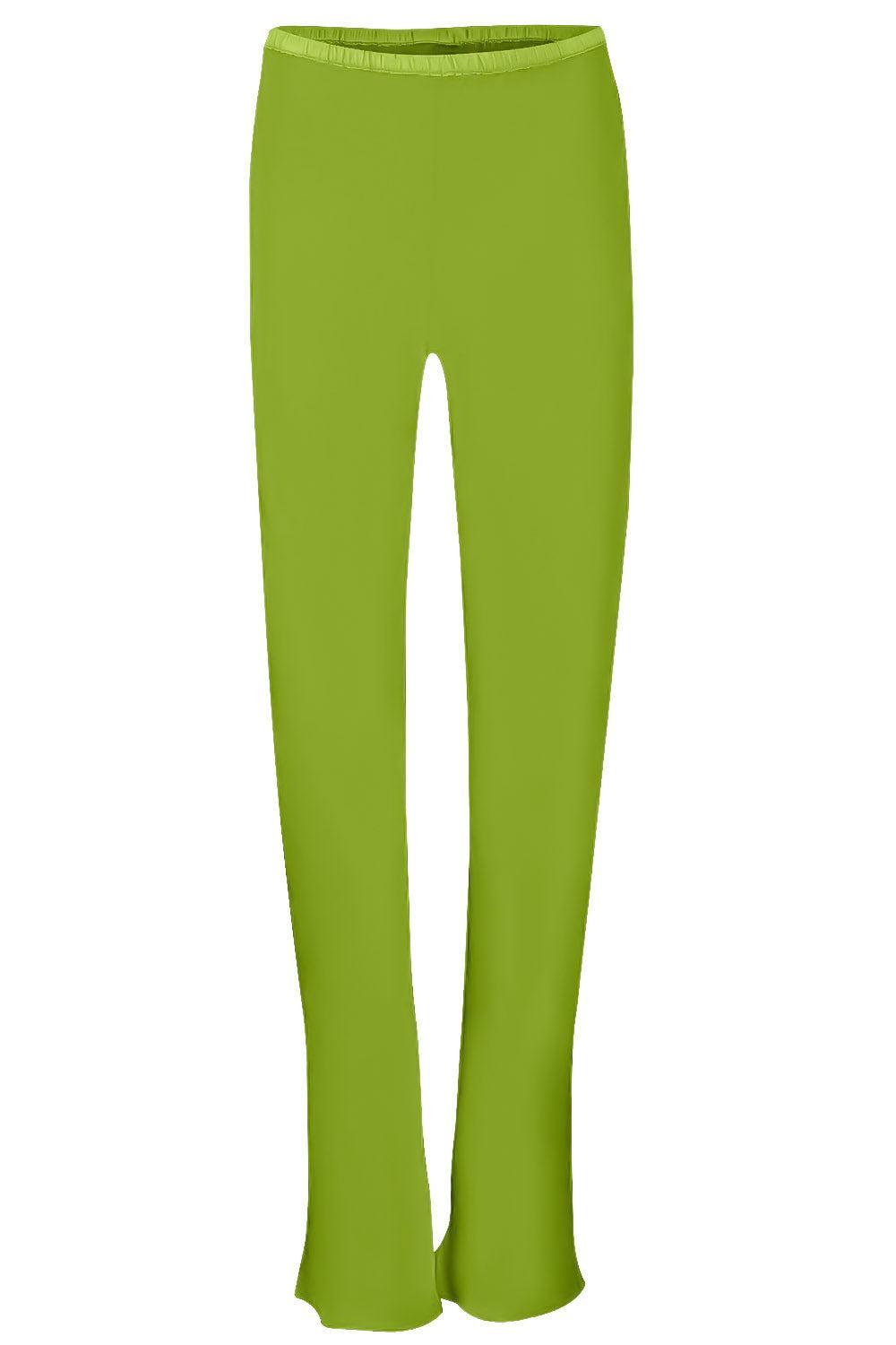  Bias Wide Leg Pant - Green Apple-GREEN-P-CLOTHINGPANTWIDE LEG-PETER COHEN 