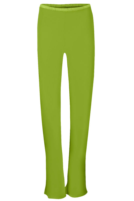 Bias Wide Leg Pant - Green Apple-GREEN-P-CLOTHINGPANTWIDE LEG-PETER COHEN