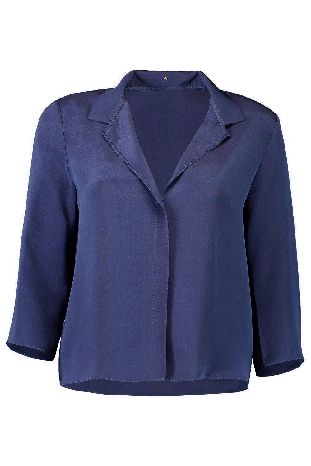 Square Front Frolic Top - Denim-DENIM-P-CLOTHINGTOPBLOUSE-PETER COHEN