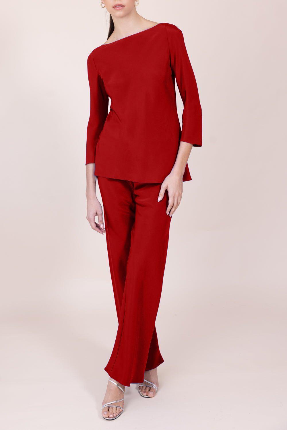 Par Tunic - Red Hot-RED HOT-P-CLOTHINGTOPBLOUSE-PETER COHEN