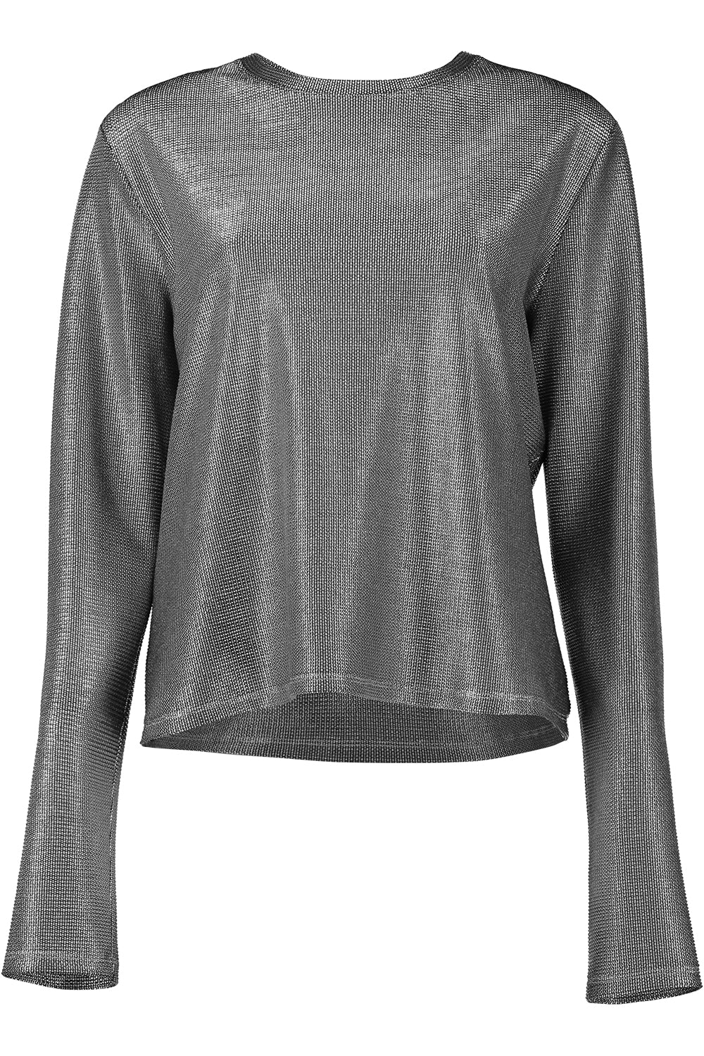 PETER COHEN-Long Sleeve Tee - Silver Mesh-