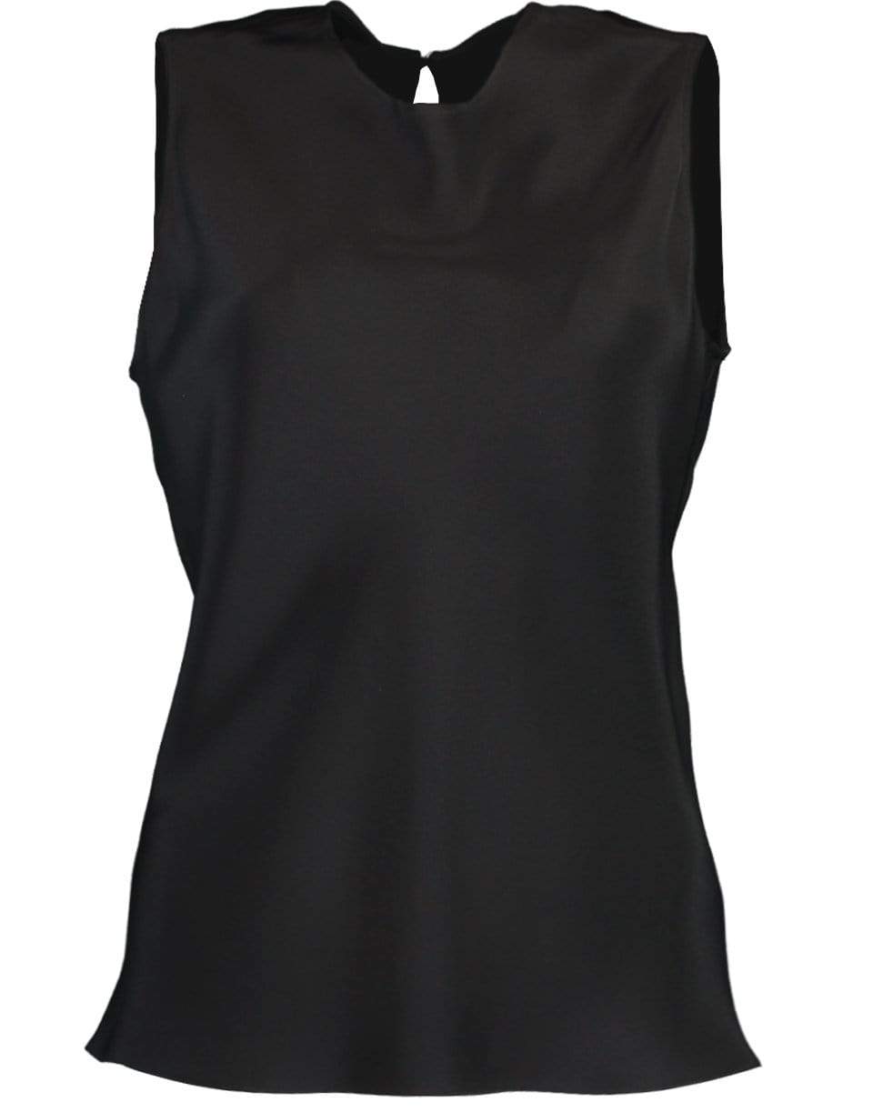 PETER COHEN-Black Sleeveless Crewneck Gearbox Tank-