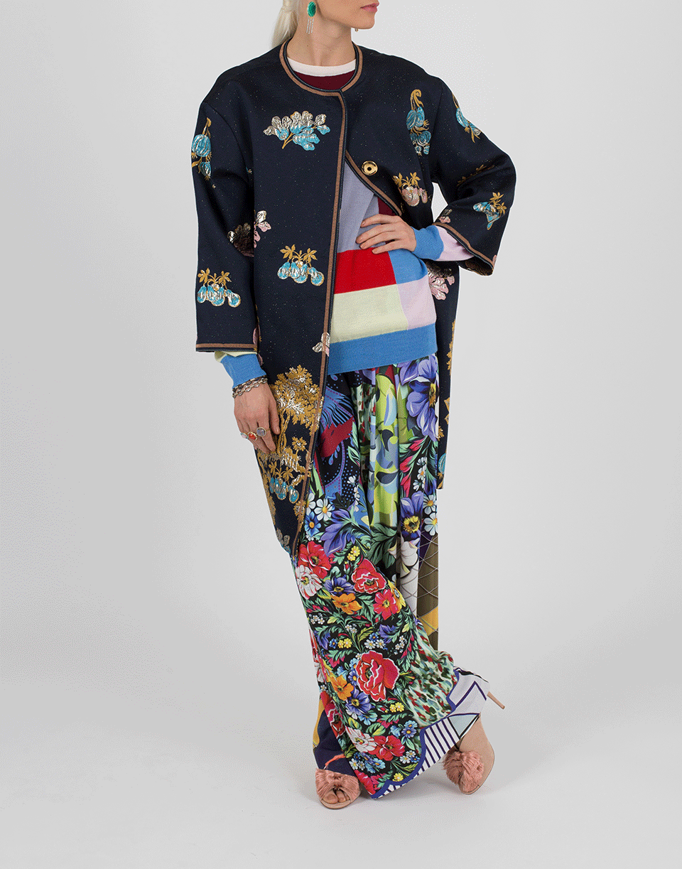PETER PILOTTO-Jacquard Cocoon Coat-